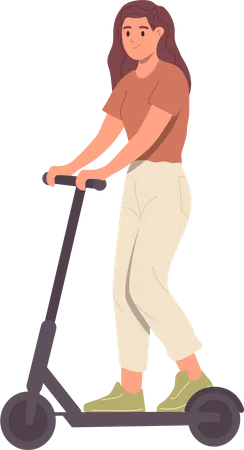 Active hipster young woman  Illustration