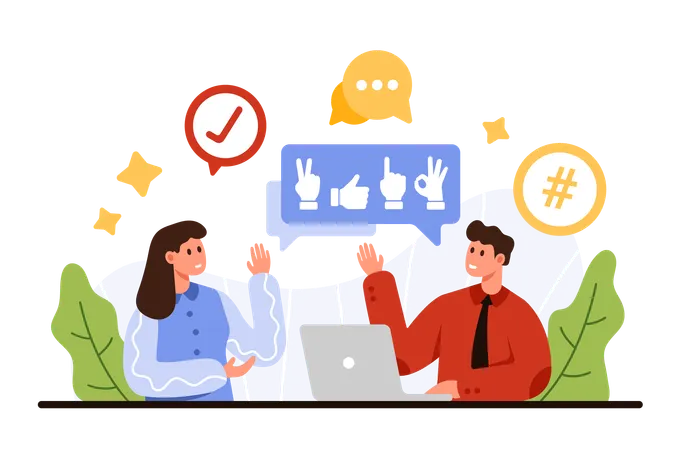 Active listening skill for business negotiation  Illustration