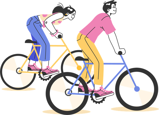 Actividad de pedaleo  Ilustración