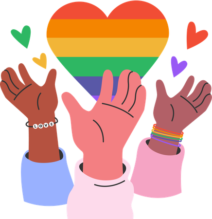 Activist support lgbtq community  Illustration