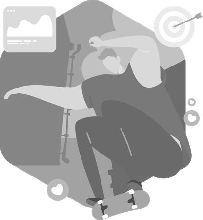 Activités de partage sur les plateformes sociales  Illustration