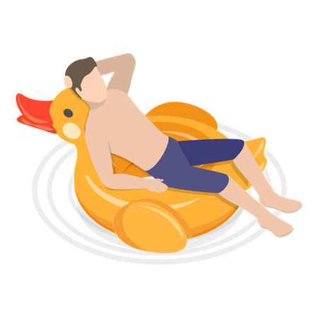 Activités de piscine en été  Illustration