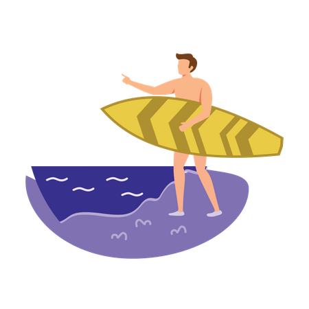 Activités de plage en été  Illustration