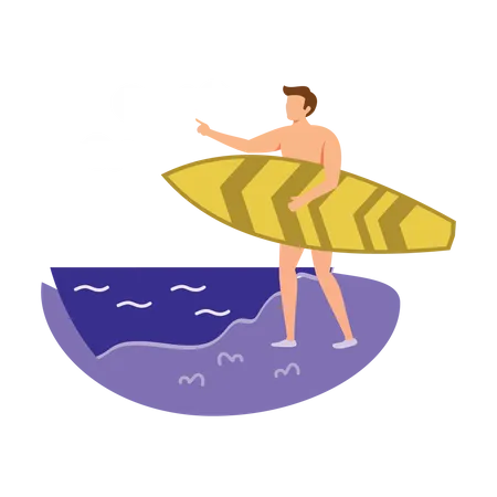 Activités de plage en été  Illustration