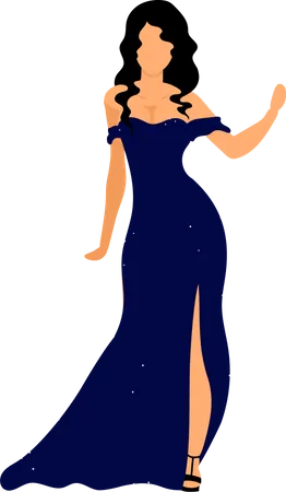Socialite Flat Color Vector Faceless Character Attending Fashionable Gathering Actress Model Aristocratic High Society Isolated Cartoon Illustration For Web Graphic Design And Animation Illustration