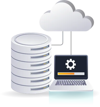 Actualizar el servidor en la nube de mantenimiento  Ilustración