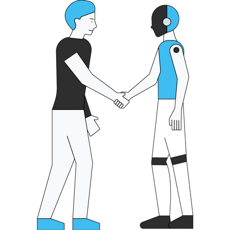 Acuerdo con tecnología robótica  Ilustración