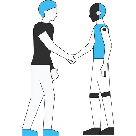 Acuerdo con tecnología robótica  Ilustración