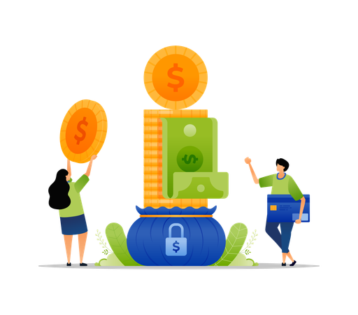 Acumulando e construindo segurança financeira  Ilustração