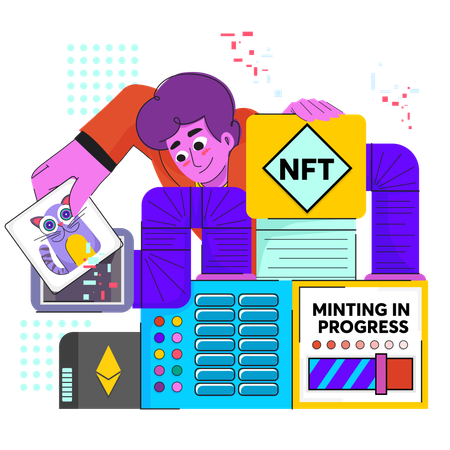 Acuñación nft  Ilustración