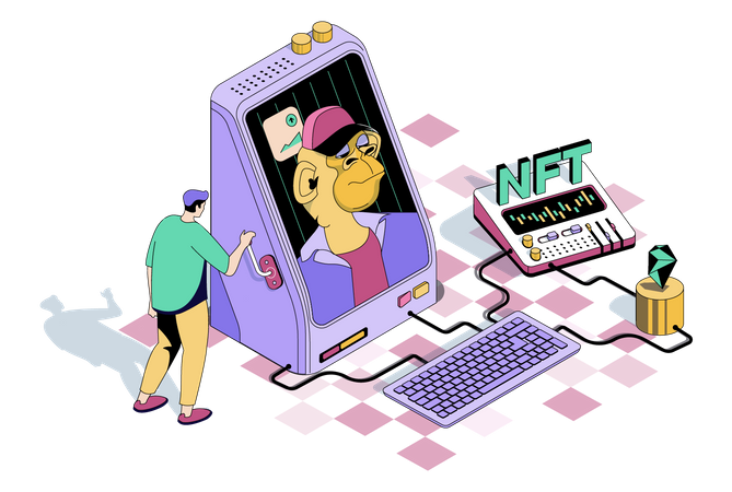 Acuñación nft  Ilustración