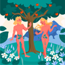 illustrations for adam and eve