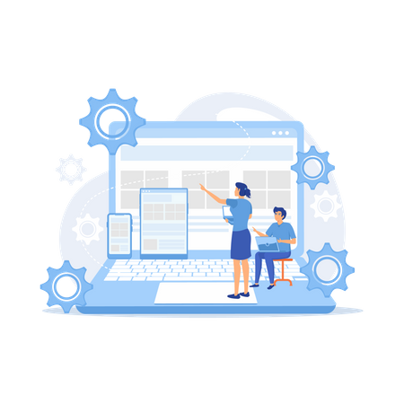 Adaptive mobile app interface  Illustration