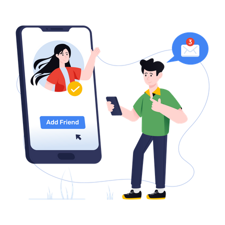 Add Friend  Illustration