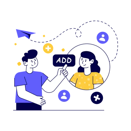 Add Friends  Illustration