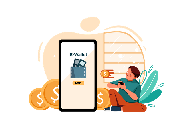 Add Money to wallet  Illustration