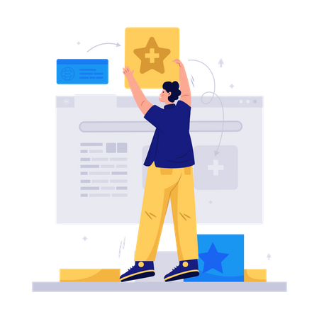 Add Site To Favorite  Illustration