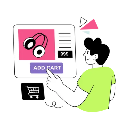 Add To Cart  Illustration