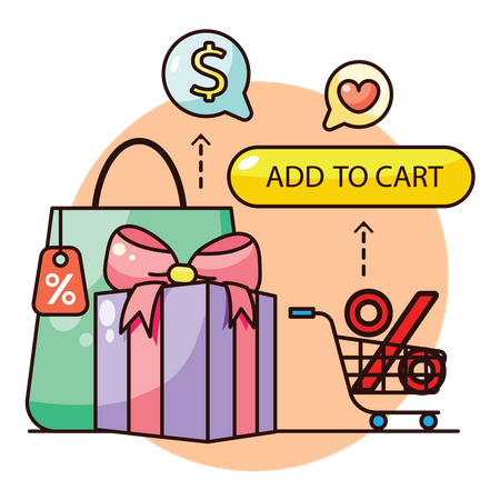 Add To Cart  Illustration