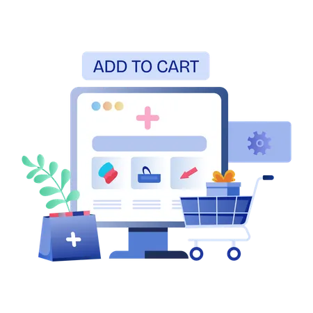 Add to Cart  option on system  Illustration