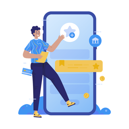 Add to favorite transaction  Illustration