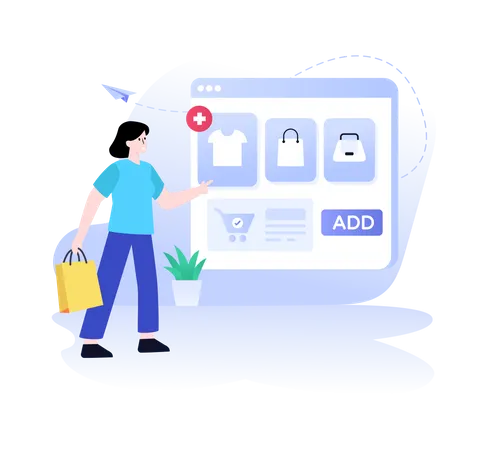 Add to Shopping Cart  Illustration
