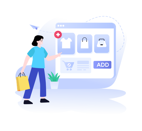 Add to Shopping Cart  Illustration