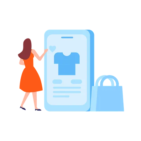 Online Shopping Face Character Illustration You Can Use It For Websites And For Different Mobile Application イラスト