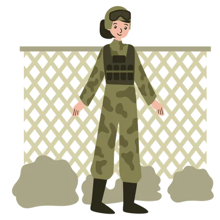 Allenamento militare  Illustration