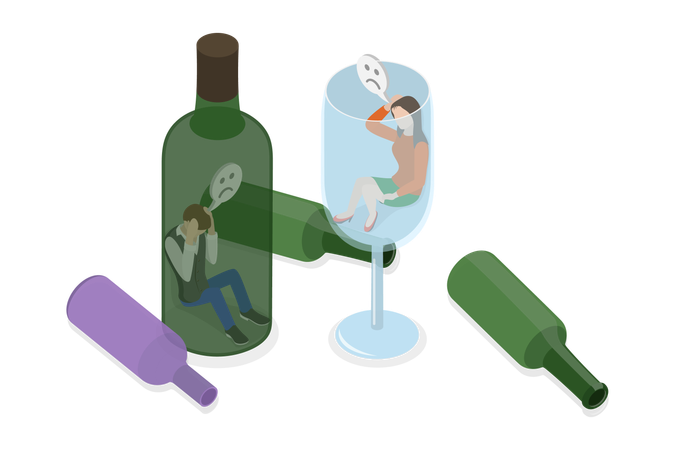 Dépendance à l'alcool  Illustration