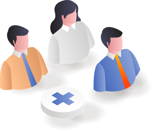 Adding a new candidate to team network  イラスト