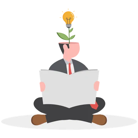Adding knowledge to grow a variety of businesses  Illustration