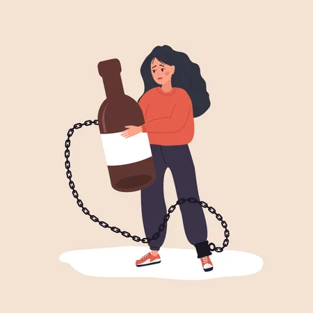 Adicción al alcohol  Ilustración