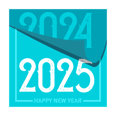 Adiós 2024 y bienvenido 2025  Ilustración