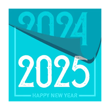 Adiós 2024 y bienvenido 2025  Ilustración