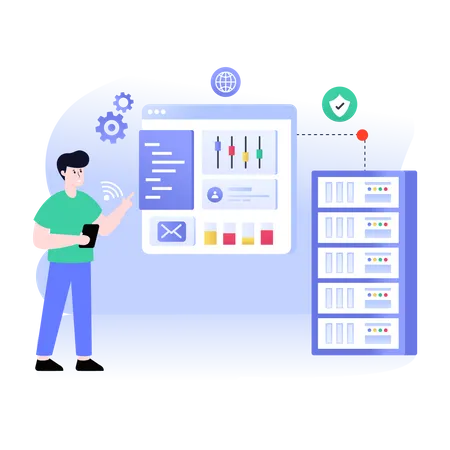 Admin Panel  Illustration