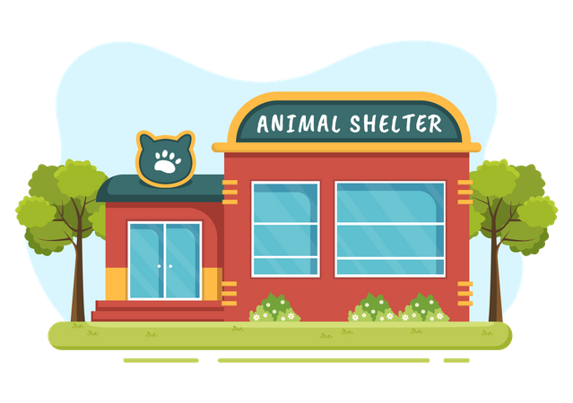 Adoption center  Illustration