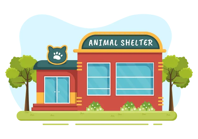 Adoption center  Illustration