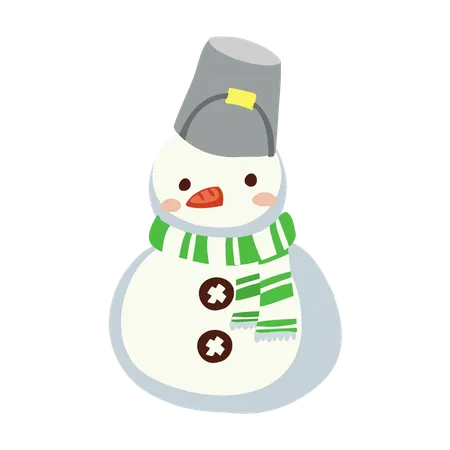 Adorable bonhomme de neige  Illustration