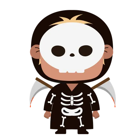 Adorable Grim Reaper  Illustration