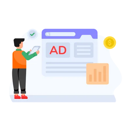 Ads Payment  Illustration