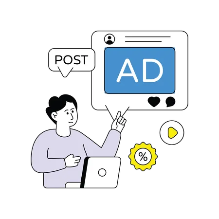 Ads Posting  Illustration