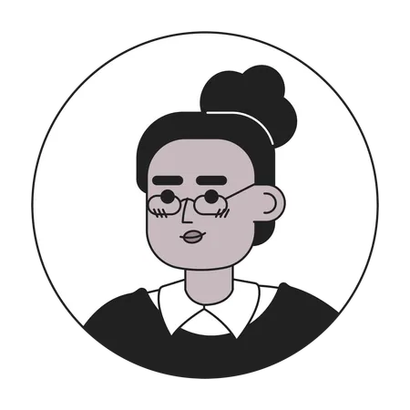 Adult woman in glasses  Illustration