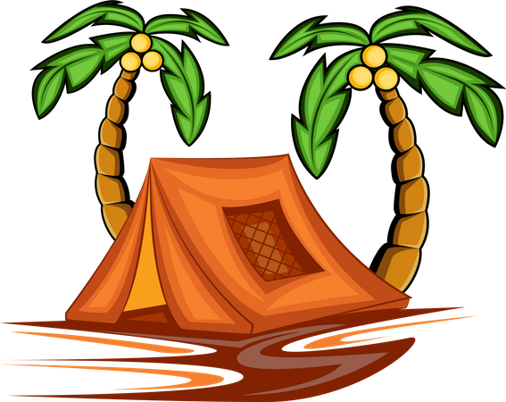 Adventure camp  Illustration