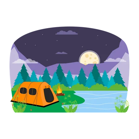 Adventure camp  Illustration