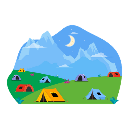 Adventure Camp  Illustration