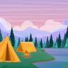 illustration for adventure camping