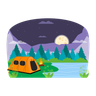 free adventure camp illustrations