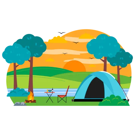 Adventure Camping Illustration