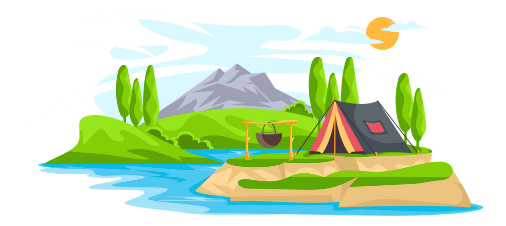 Adventure Camping  Illustration